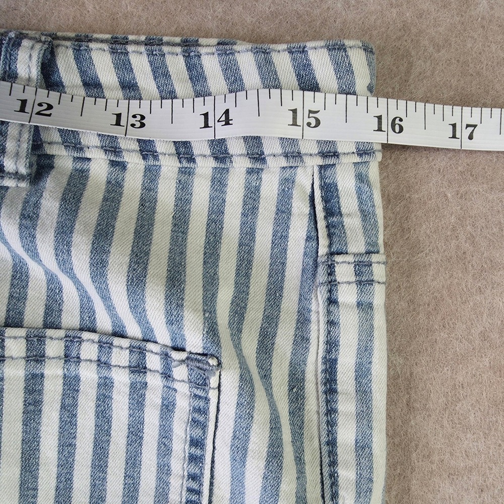 Blank Paige Super Flare Striped Jeans Sz M Denim Bell Bottoms Hippie Festival - Picture 8 of 14